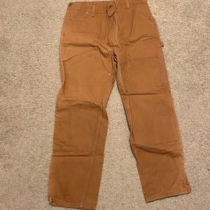 Carhartt Brown Carpenter Work Pants Denim 36x32 36